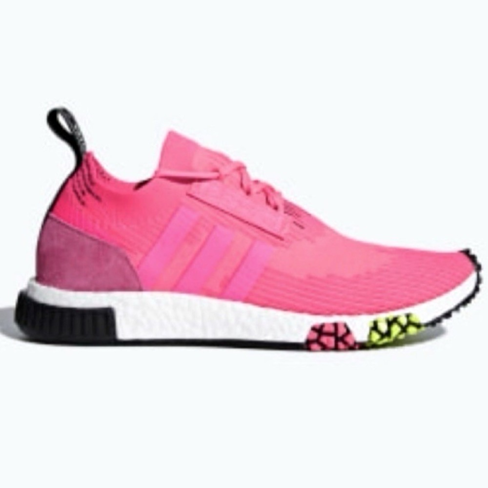 Adidas NMD Racer PK Solar Pink Mens Size 5 CQ2442 Primeknit Sneakers